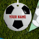 Soccer Ball Football Personalized Metal Ornament at Zazzle