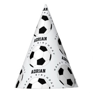 Soccer Ball Football Personalized Name Birthday Party Hat