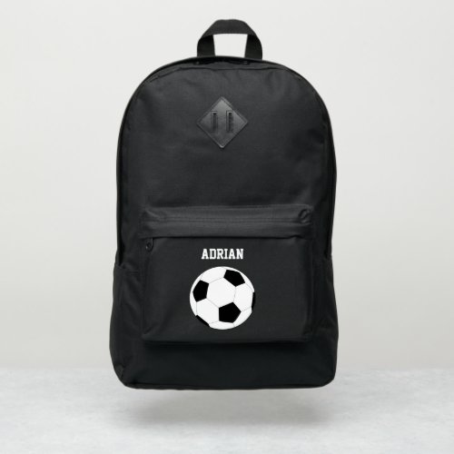 Soccer Ball Football Personalized Name School Port Authority Backpack