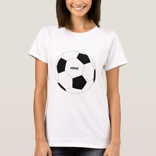 Soccer Ball Football Personalized T-Shirt (Front)