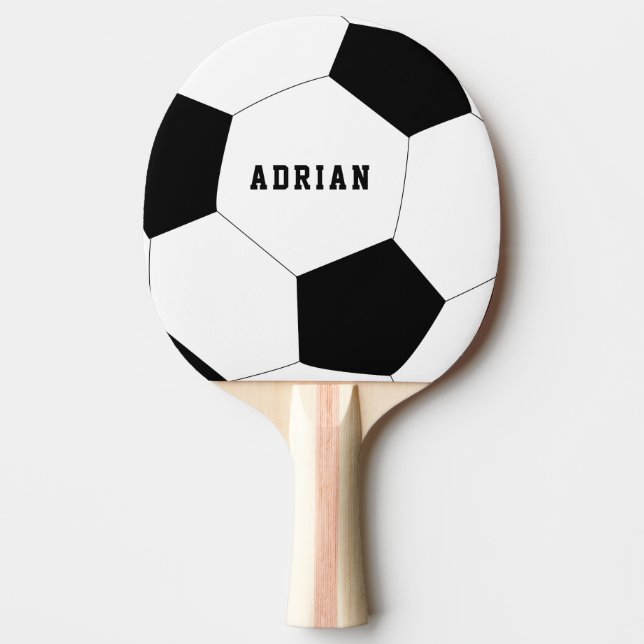 Soccer Ball Football Personalized Table Tennis Ping Pong Paddle (Front)