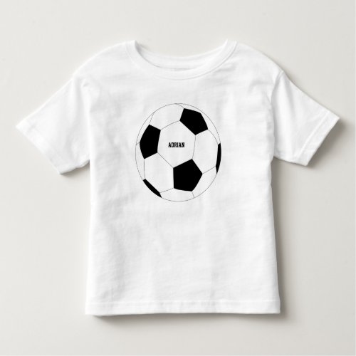 Soccer Ball Football Personalized Toddler T_shirt