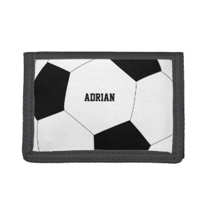 Soccer Ball Football Personalized Tri-fold Wallet
