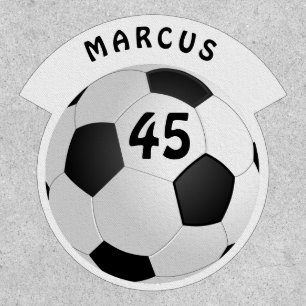 Soccer Ball Football Player Name Number Patch