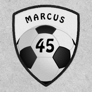 Soccer Ball Football Player Name Number Patch