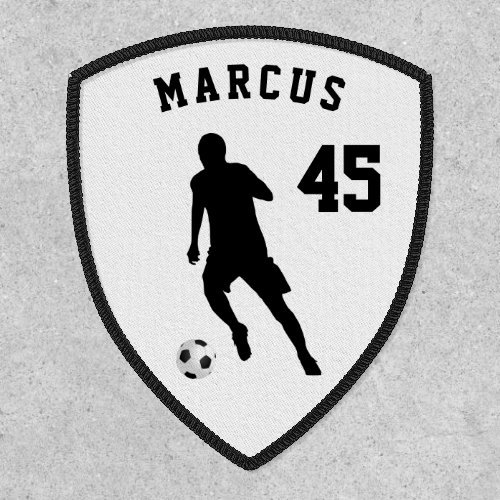 Soccer Ball Football Player Name Number Patch