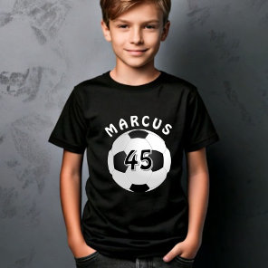 Soccer Ball Football Player Name Number T-Shirt