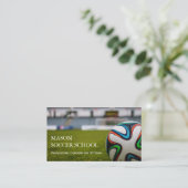 Soccer Ball - Football School Coach Business Card (Standing Front)