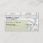 Soccer Ball - Football School Coach Business Card (Back)
