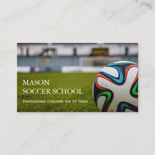 Soccer Ball _ Football School Coach Business Card