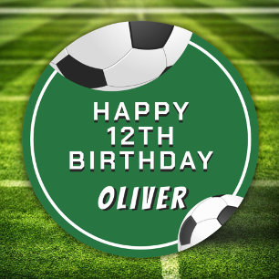 Soccer Ball Football Sports Kids Birthday Classic Round Sticker