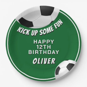 Soccer Ball Football Sports Kids Birthday Paper Plates