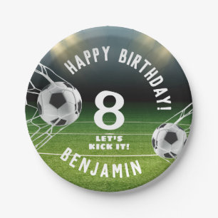 Soccer Ball Football Sports Kids Birthday  Paper Plates