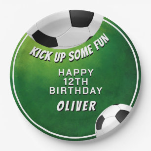 Soccer Ball Football Sports Kids Birthday Paper Plates