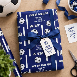 Soccer Ball Football Sports Kids Birthday Party Wrapping Paper Sheets