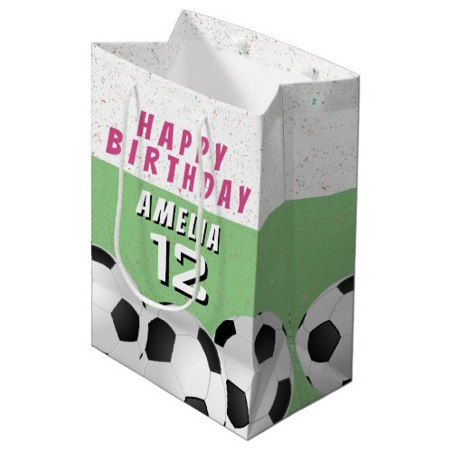 Soccer Ball Football Sports Kids Happy Birthday Medium Gift Bag