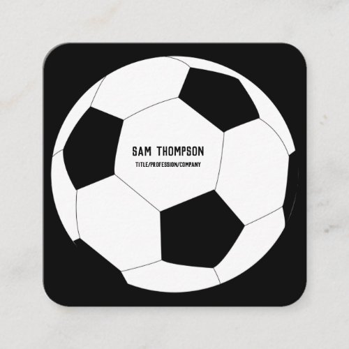 Soccer Ball Football Trainer Social Media Icons Square Business Card
