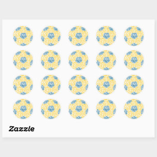 Soccer Ball Football Word Art Classic Round Sticker