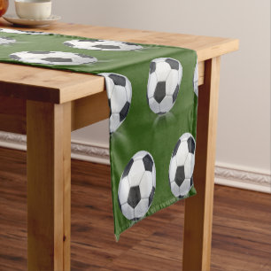 Soccer Ball for Christmas Short Table Runner