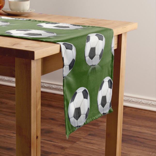 Soccer Ball for Christmas  Short Table Runner (In Situ)