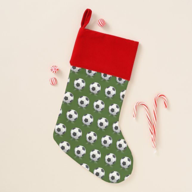 Soccer Ball for Christmas  Stocking (Front)