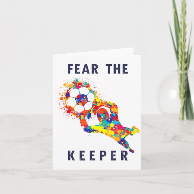 Soccer Ball Funny Goalie Keeper Quote  Card (Front)