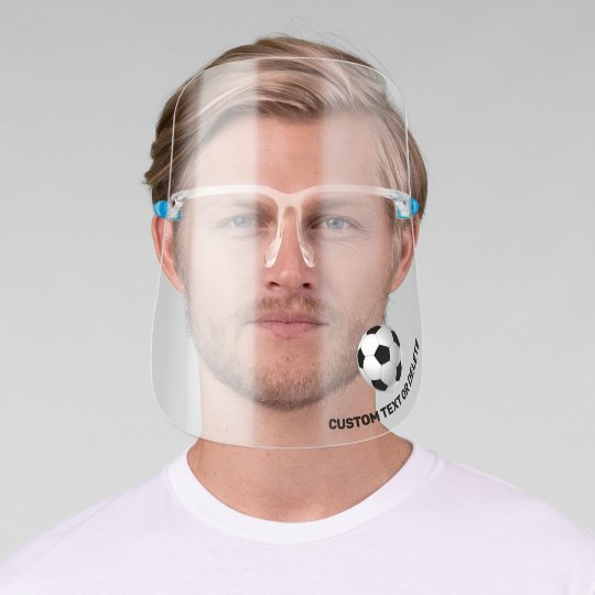 Soccer Ball, Futball Personalized Sports Face Shield