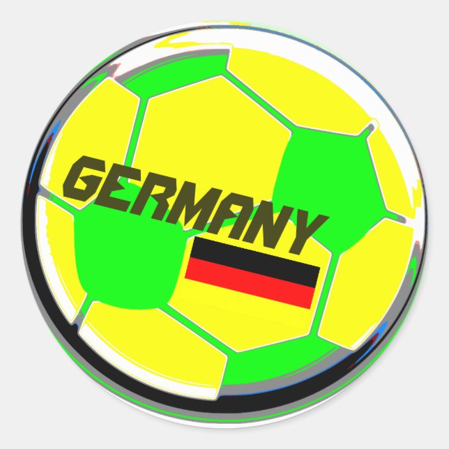 Soccer Ball Germany Classic Round Sticker (Front)