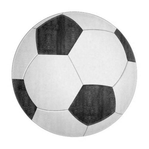 Soccer Ball Glass Cutting Board for Man Cave