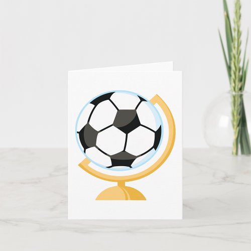 Soccer Ball Globe Note Cards