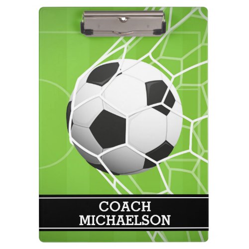 Soccer Ball GOAL for Coach Team Parent or Fan Clipboard