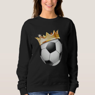 Soccer Ball Gold Crown For Women Teen Girls Mom Yo Sweatshirt