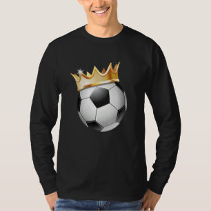 Soccer Ball Gold Crown For Women Teen Girls Mom Yo T-Shirt