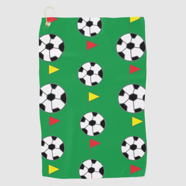 Soccer Ball Golf Towel (Front)