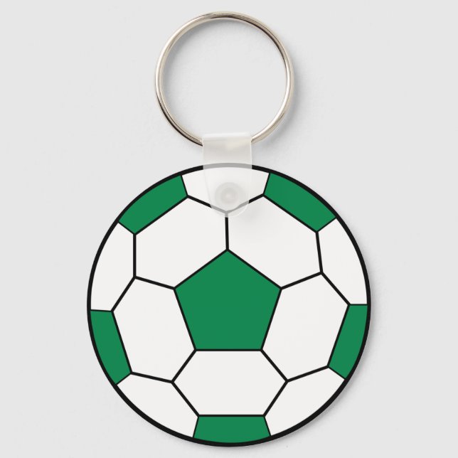 Soccer Ball Green Keychain (Front)