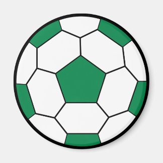 Soccer Ball Green Magnet