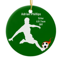 Soccer ball green ornament