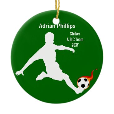 Soccer ball green ornament