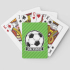 Soccer Ball; Green Stripes