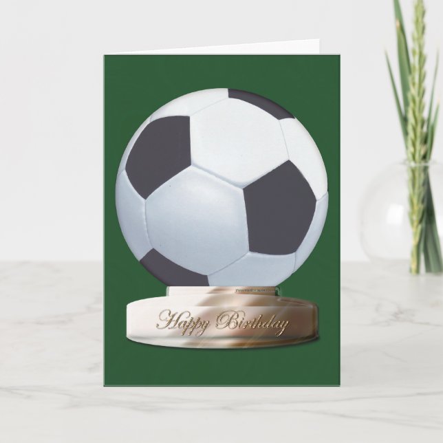 Soccer Ball Happy Birthday Card (Front)