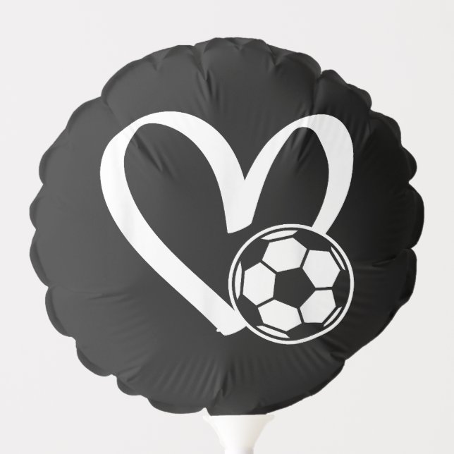 Soccer Ball Heart Balloon (Front)