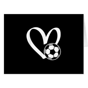 Soccer Ball Heart Card
