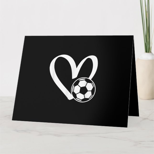 Soccer Ball Heart  Card (Front)