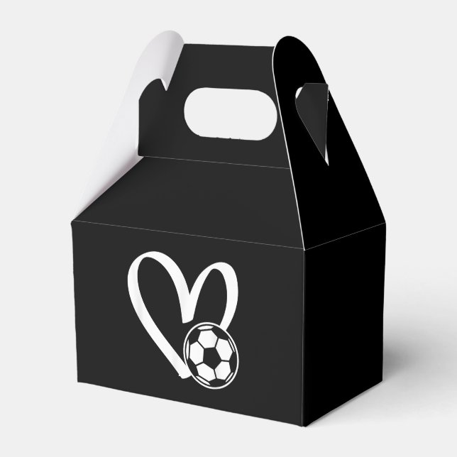 Soccer Ball Heart Favor Boxes (Front Side)