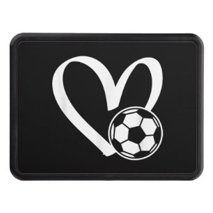 Soccer Ball Heart Hitch Cover