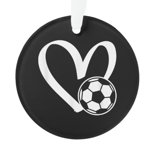 Soccer Ball Heart Ornament