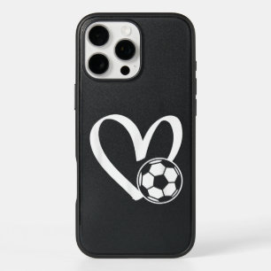 Soccer Ball Heart iPhone 16 Pro Max Case