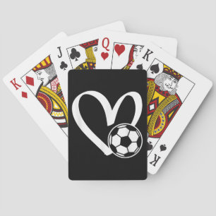 Soccer Ball Heart Poker Cards