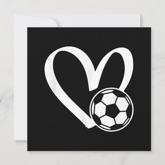Soccer Ball Heart Save The Date (Front)