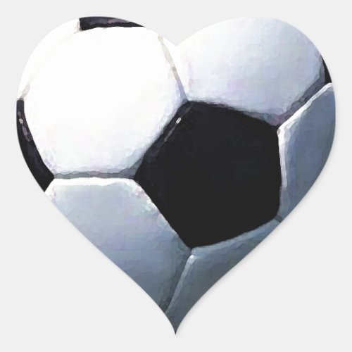 Soccer Ball Heart Sticker